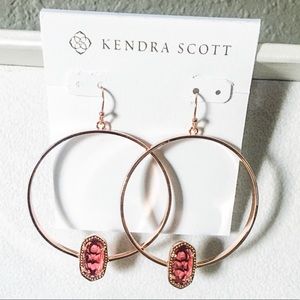 Kendra Scott Earrings Elora Rose Gold EUC